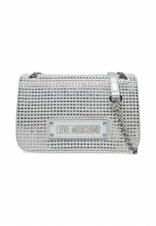 LOVE MOSCHINO Borsa Tracolla Donna Argento Strass JC4136PP1MLL196B-PE25