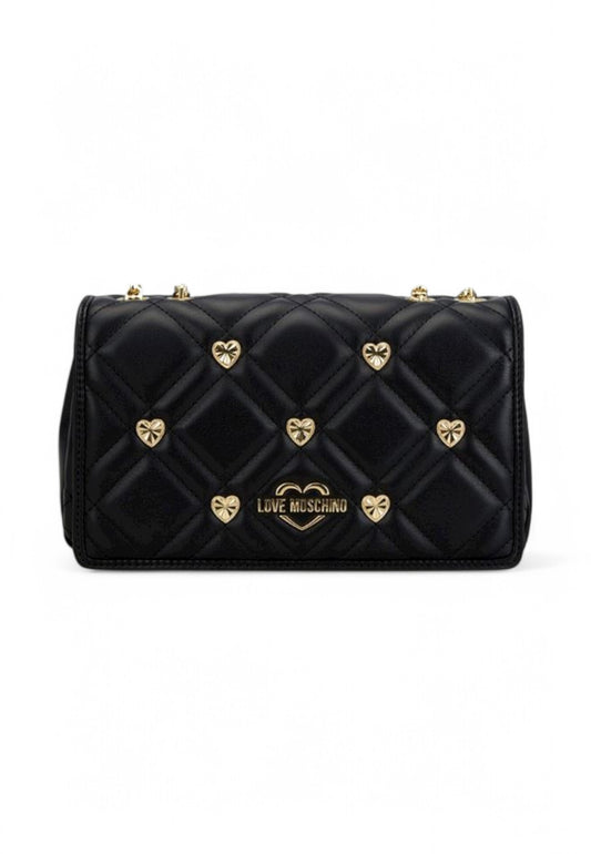 LOVE MOSCHINO Borsa Tracolla Donna Nero Borchie Oro JC4120PP1MLI0000-PE25