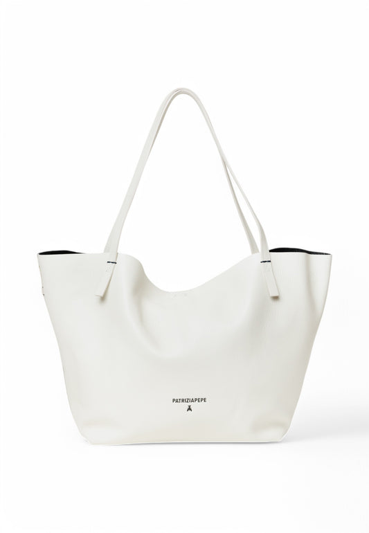 PATRIZIA PEPE Borsa a spalla Donna Bianco 2B0130L148-PE25-W338
