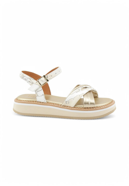 ALVIERO MARTINI Sandali Donna Bianco Oro 21740371-PE25-A720