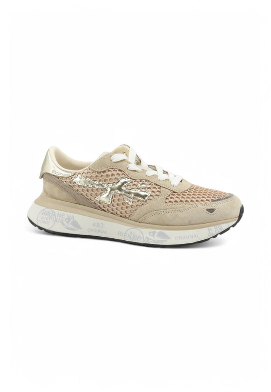 PREMIATA Sneakers Donna Beige Rosa Bianco LAURYN-PE25-VAR7486