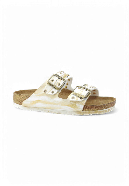 CUSTOM / BIRKENSTOCK Ciabatta Borchie + Spilla APE White Gold 151183-PE25