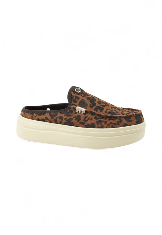 HEY DUDE Sabot Ciabatte Donna Marrone Nero Animalier HD.41272-PE25-2GA