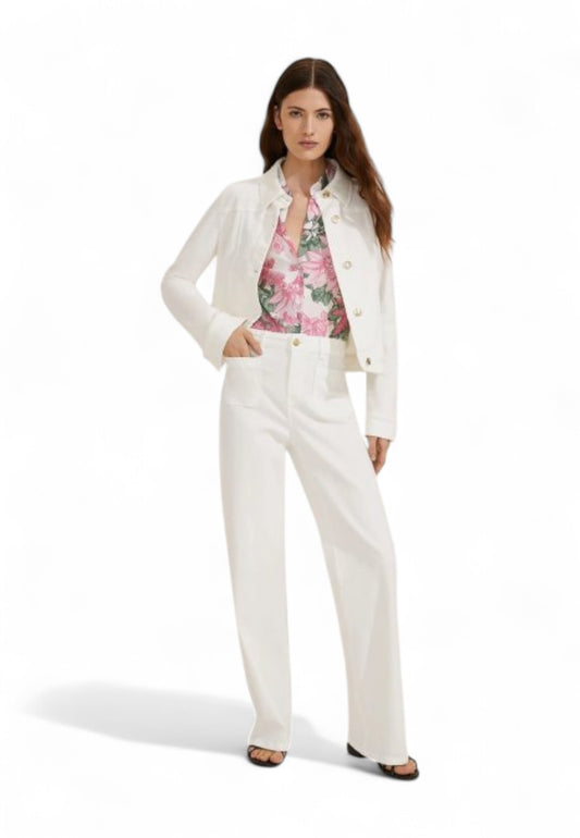 EMME MARELLA Giacca Jeans Donna Bianco ERIDANI-PE25-001
