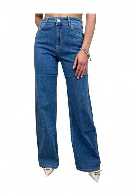 EMME MARELLA Jeans Palazzo Donna Blu CRESPO-PE25-001