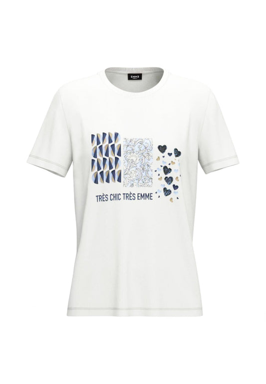 EMME MARELLA T-Shirt Donna Bianco Fantasia OVEST-PE25-003
