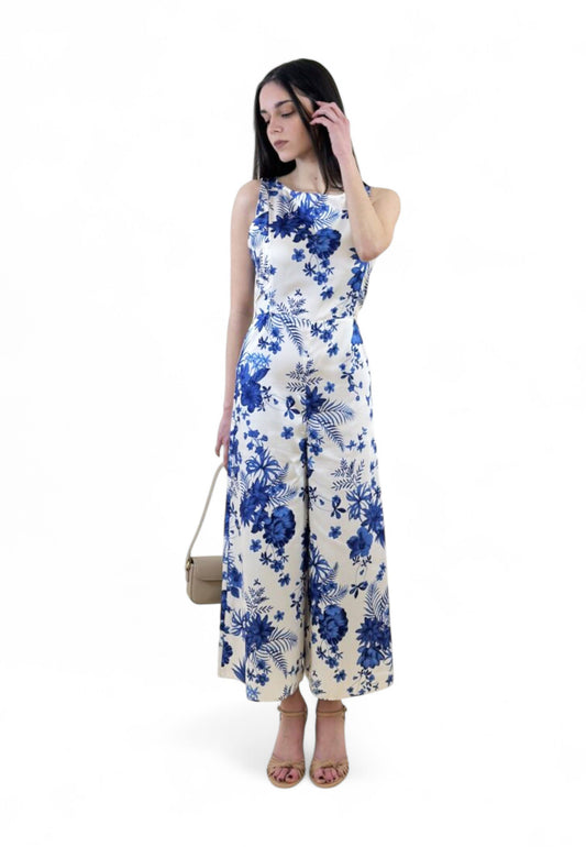 EMME MARELLA Tuta Intera Donna Bianco Blu ISTRICE-PE25-006