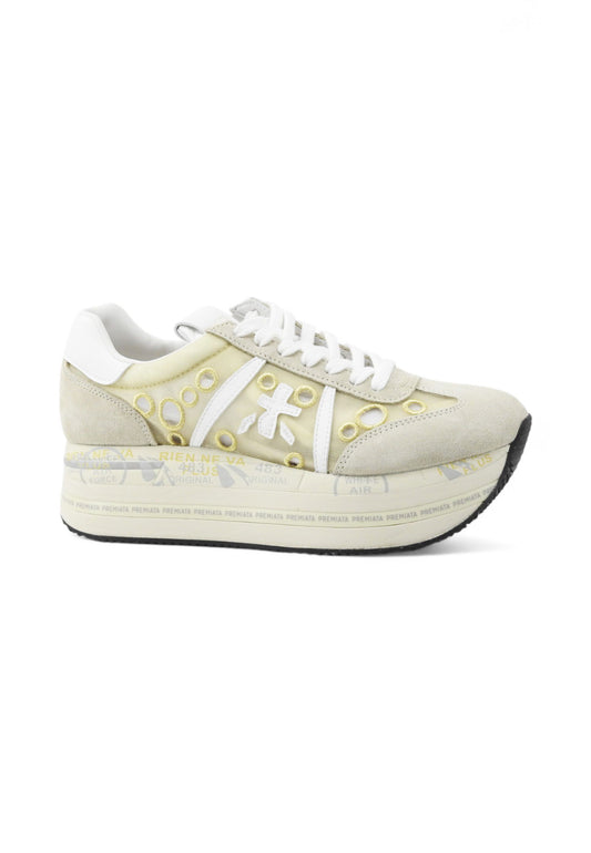 PREMIATA Sneakers Donna Beige Bianco BETH-PE25-VAR-7382