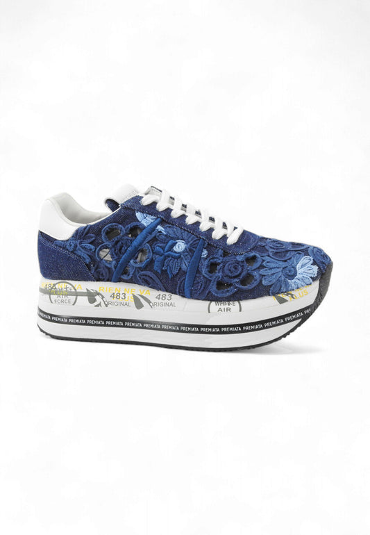 PREMIATA Sneakers Donna Blu Bianco BETH-PE25-VAR 7376