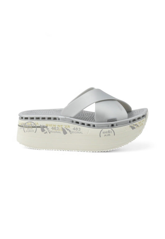 PREMIATA Ciabatte Donna Argento Bianco MOURA-PE25-VAR 7458