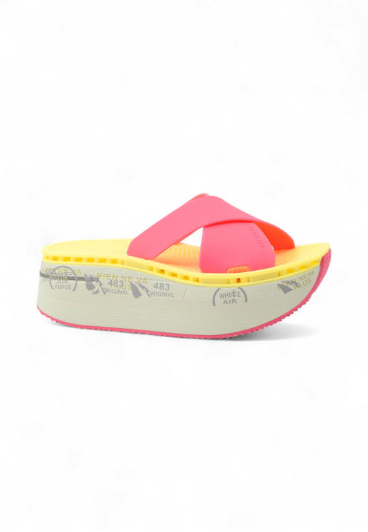 PREMIATA Ciabatte Donna Rosa Giallo Bianco MOURA-PE25-VAR 7459