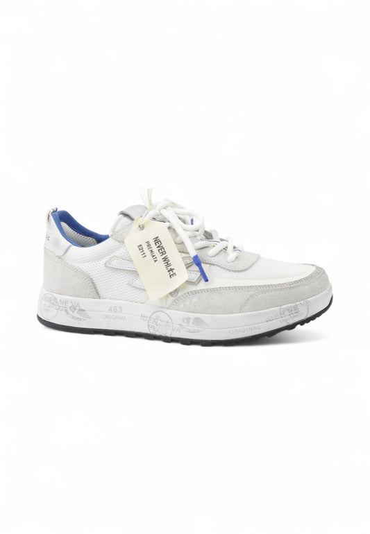 PREMIATA Sneakers Uomo Bianco Blu NOUS-PE25-VAR-6657