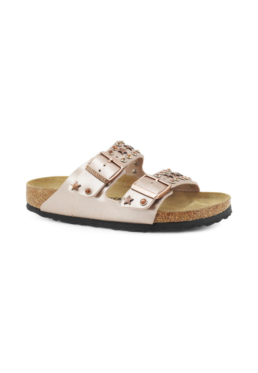 CUSTOM / BIRKENSTOCK Ciabatta Borchie + Stelle Rosa Laminato 023960-PE25