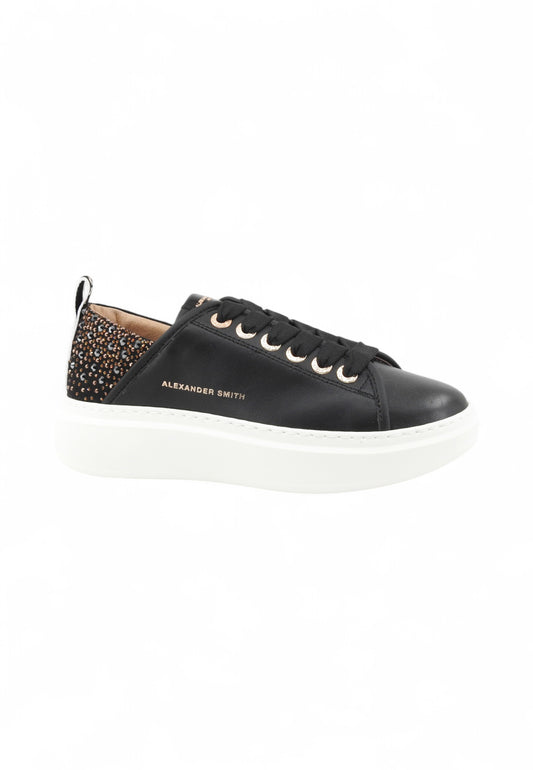 ALEXANDER SMITH Sneakers Donna Nero Bianco Strass ASBCWYW-0506-BLK-AI26