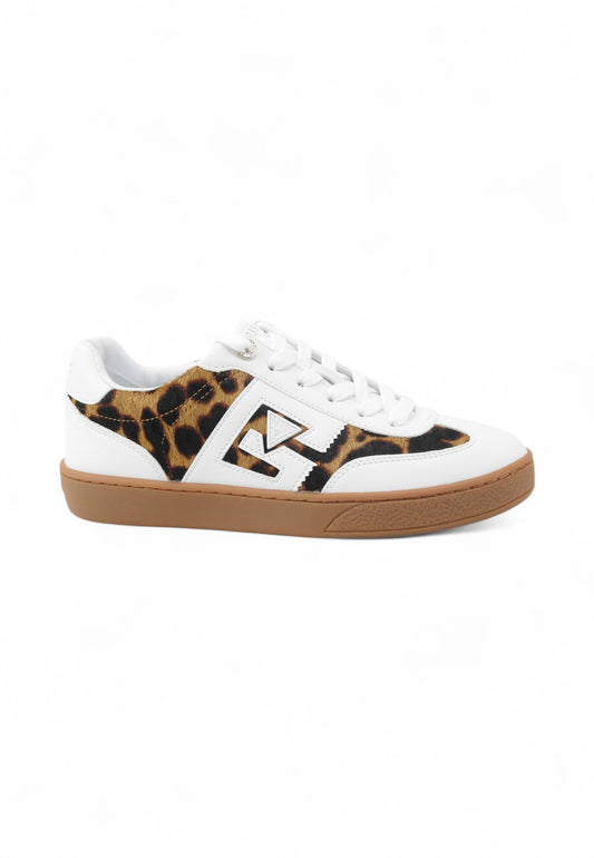 GUESS Sneakers Donna Bianco Animalier FLTNC2PEL12-AI26-LEOPA