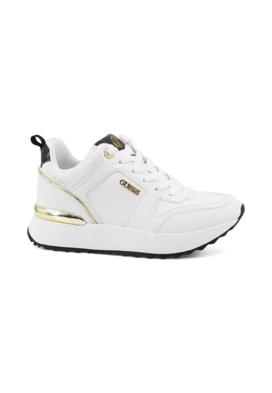 GUESS Sneakers Donna Bianco Marrone Oro FL8DDYELE12-AI26-WHITE