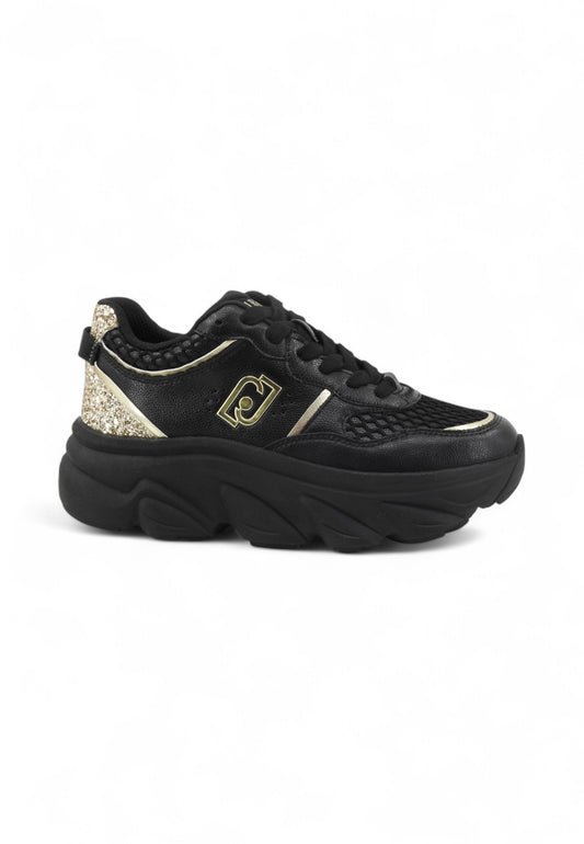 LIU JO Sneakers Donna Nero Oro Glitter BF5061PX783S1189-AI26