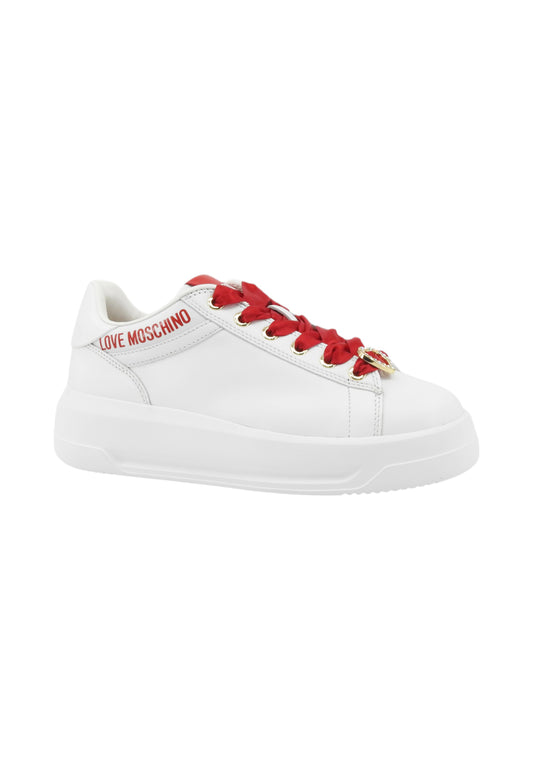 LOVE MOSCHINO Sneakers Donna Bianco Rosso JA15165G1NIA010X-AI26