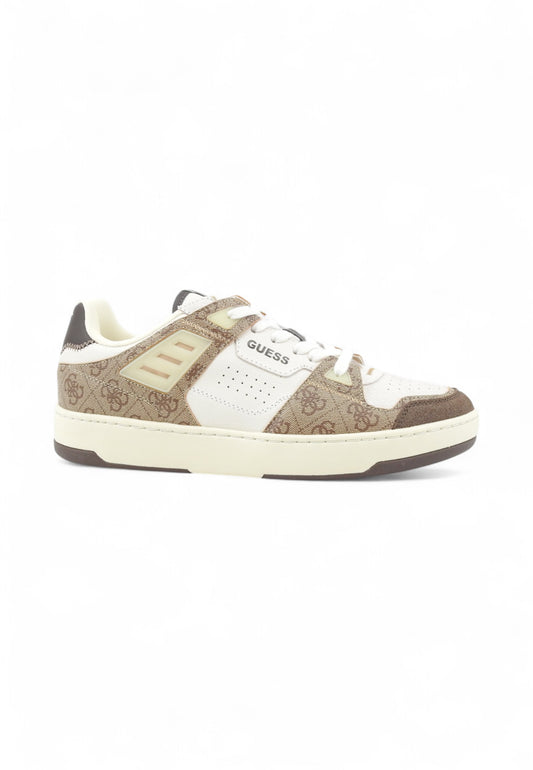 GUESS Sneakers Uomo Bianco Marrone FMJVINLEL12-AI26-WHIBE