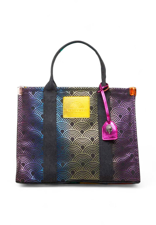 KURT GEIGER Borsa A Mano Donna Nero Viola Multicolor 9544709609-AI26