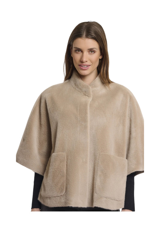 RINO&PELLE Giacca Poncho Donna Beige Dewi.7002511-AI26-Oat