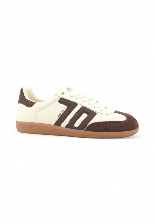 BACK 70 Sneakers Uomo Bianco Marrone 108006-000055-AI26