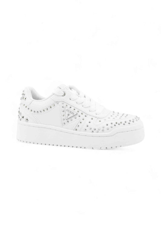 GUESS Sneakers Donna Bianco Borchie FLFMGNELE12-AI26-WHITE