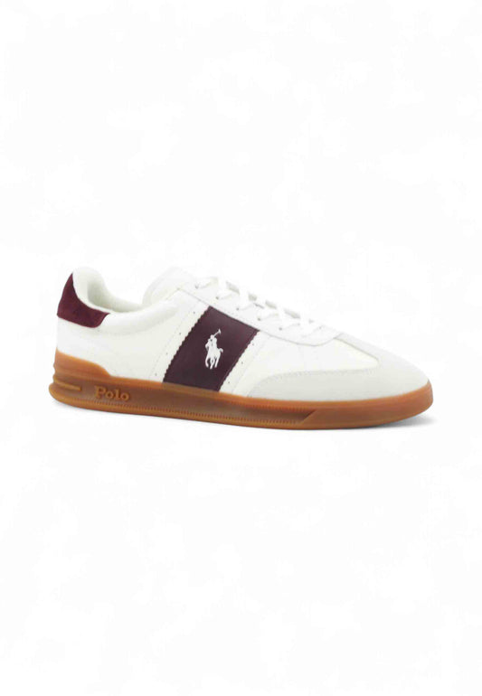 POLO RALPH LAUREN Sneakers Uomo Bianco Bordeaux 809973706003-AI26