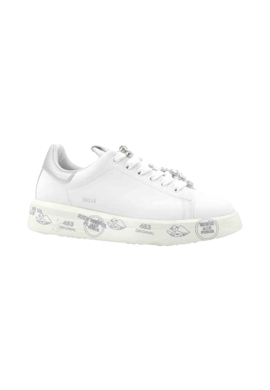 PREMIATA Sneakers Donna Bianco Argento BELLE-AI26-VAR 7447K