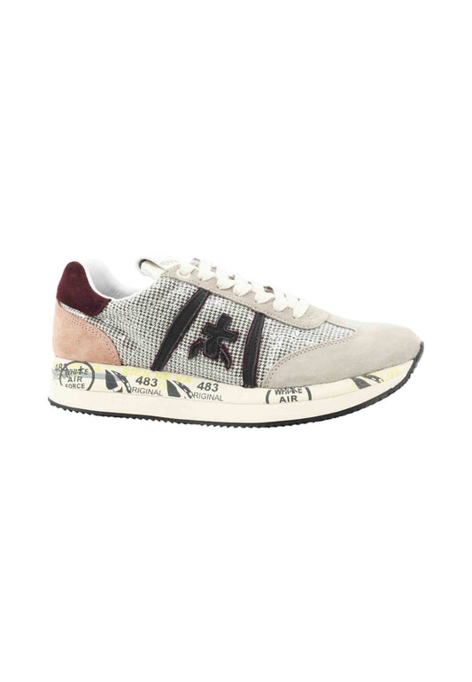 PREMIATA Sneakers Donna Grigio Bordeaux Paillettes CONNY-AI26-VAR 7690