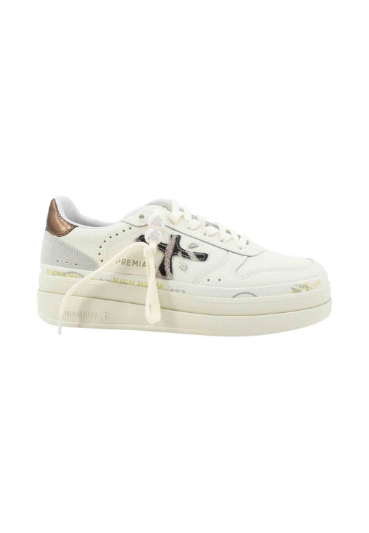 PREMIATA Sneakers Donna Bianco Animalier MICOL-AI26-VAR 7035