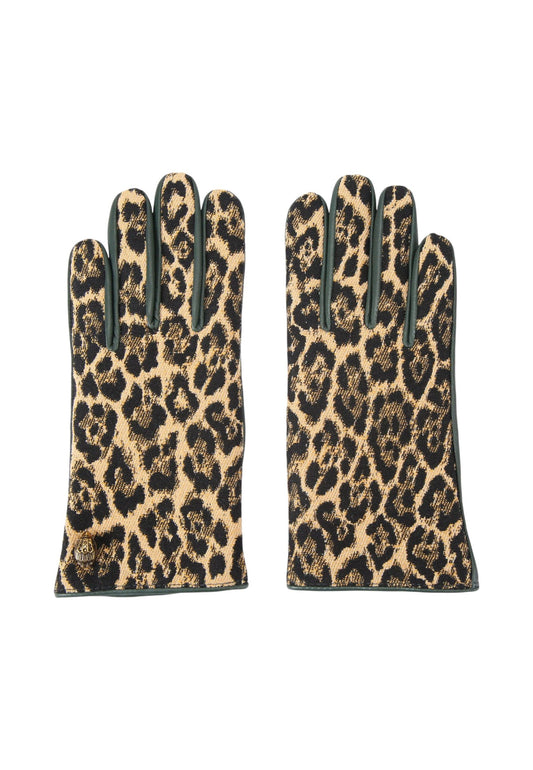 KURT GEIGER Guanti Donna Marrone Verde Animalier 5072843169-AI26