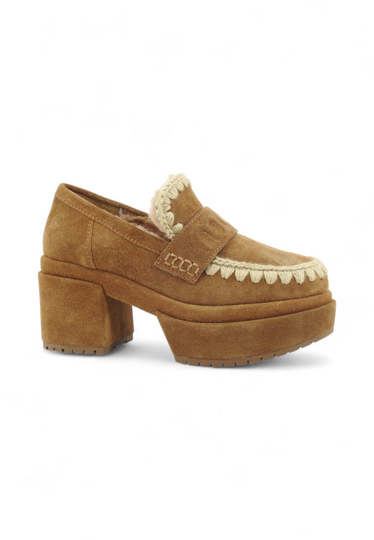 MOU Platform Loafer Mocassini Tacco Donna Marrone MU.FW701001A-AI26-COG