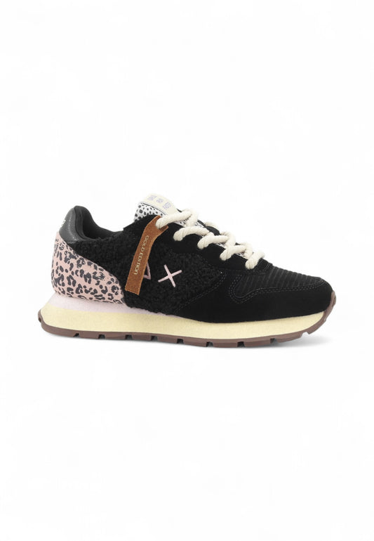 SUN68 Sneakers Donna Nero Rosa Animalier Z45208-AI26-11