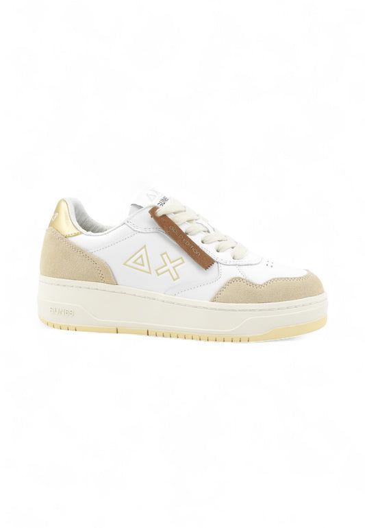 SUN68 Sneakers Donna Bianco Beige Oro Z45244-AI26-43