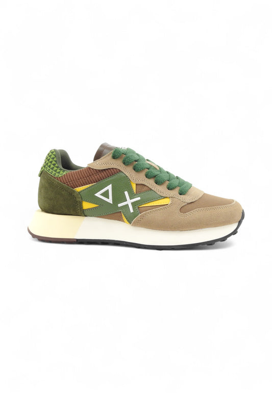 SUN68 Uomo Sneakers Beige Verde Z45117-AI26-93