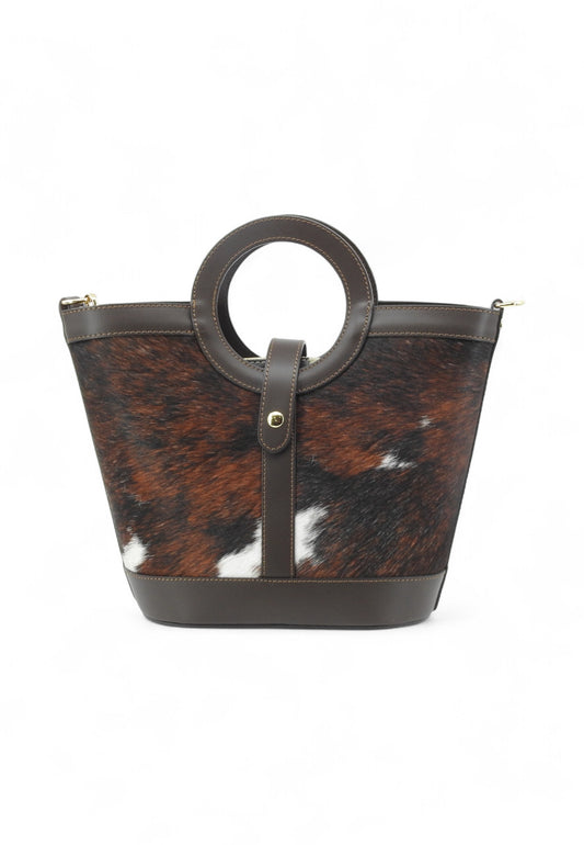 VIA MILANO Mia Borsa A Mano Donna Marrone Nero Animalier MIAMN-AI26