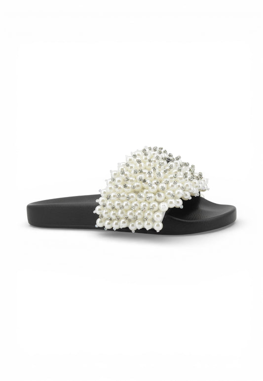 KURT GEIGER Ciabatte Donna Nero Bianco Perle 5392245999-PE26