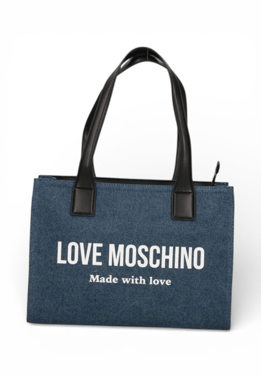 LOVE MOSCHINO Borsa Shopper Donna Blu Denim JC4056PP1OLG170A-PE26