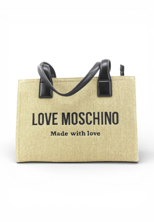 LOVE MOSCHINO Borsa Shopper Donna Beige Nero JC4227PP0OKB190A-PE26