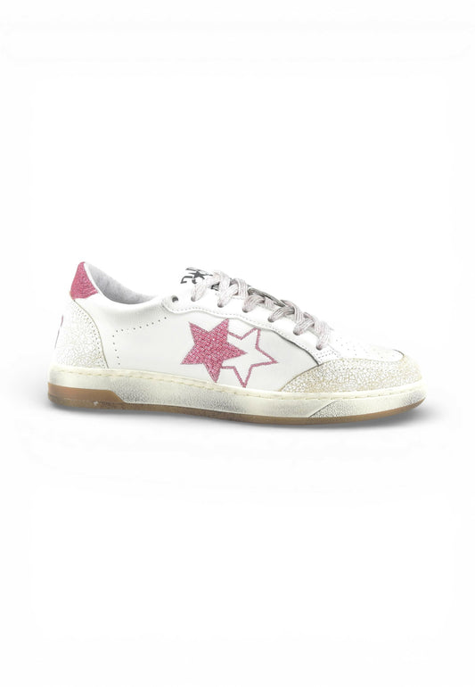 2STARS Sneakers Donna Bianco Rosa Glitter 2SD5035_485-PE26-485