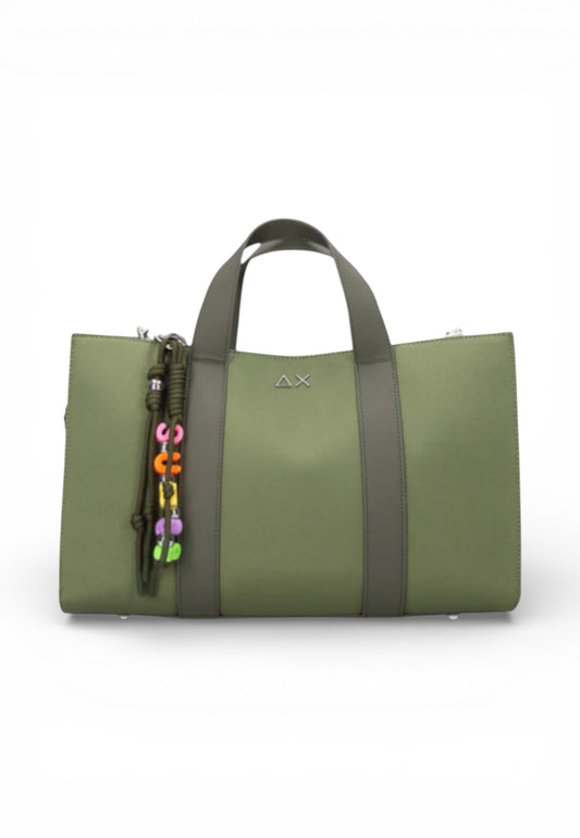 SUN68 Borsa Shopper Donna Verde Giallo Y36202-PE26-74