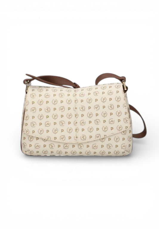 POLLINI Borsa Tracolla Donna Bianco Marrone TE8550PP0OQ1110C-PE26