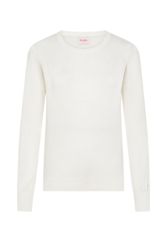 SUN68 Maglione Donna Bianco K36201-PE26-31