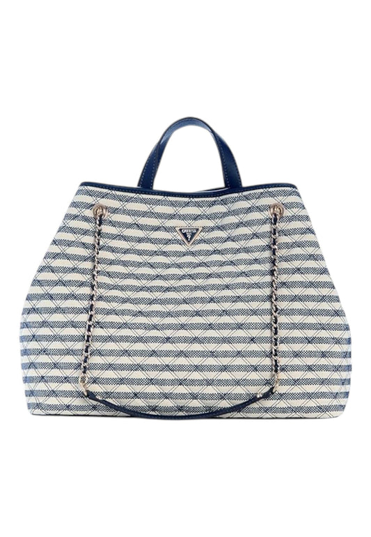 GUESS Borsa Shopper Donna Blu Bianco HWAG9673290-PE26-NML