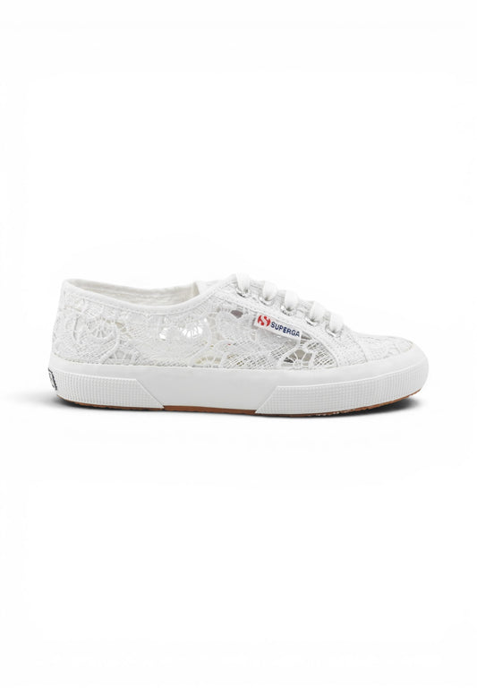SUPERGA Sneakers Donna Bianco Pizzo S81219W-PE26-900