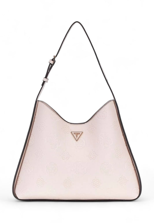 GUESS Keandra Borsa Hobo Donna Stone Logo Beige PL932303