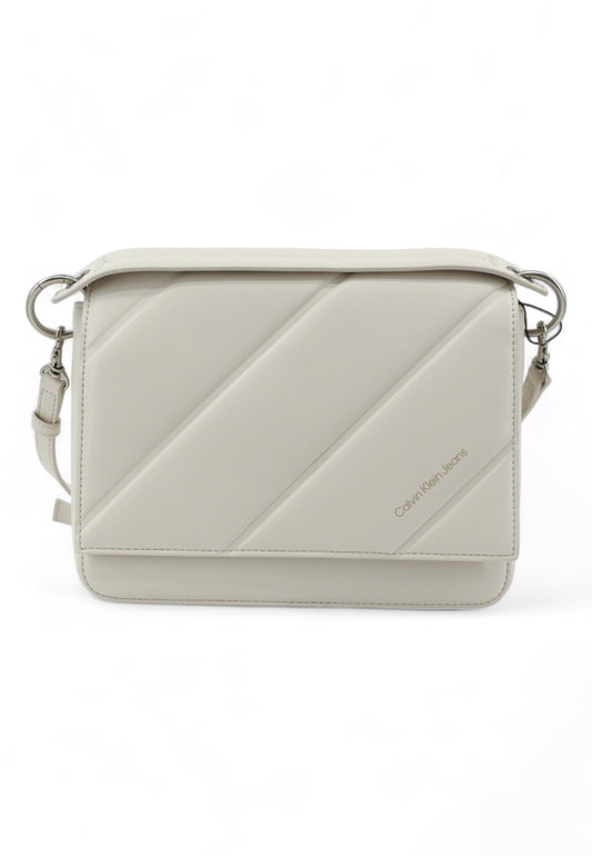 CALVI KLEIN Boxy 24 Borsa Tracolla Donna Eggshell Beige K60K612243