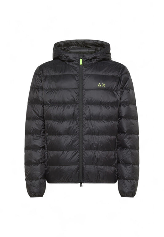 SUN68 GIACCA CAPPUCCIO UOMO NERO R44101