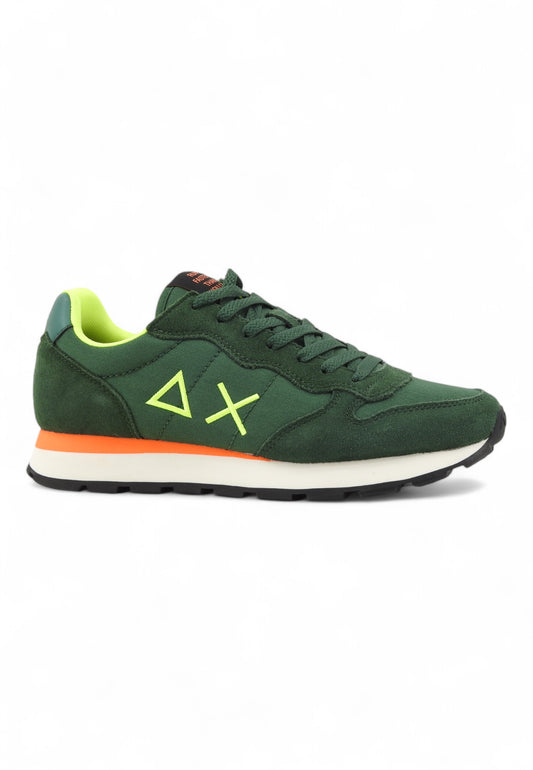 SUN68 Running Tom Fluo Sneaker Uomo Verde Z44102